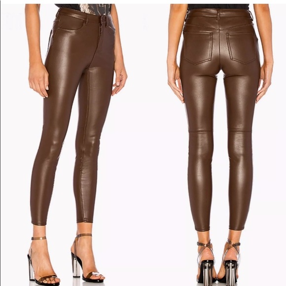 Free People Denim - Free People Brown Vegan Leather Pants NWT